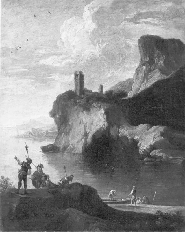 Baia del mare con le rovine del castello - Bavarian State Painting Collections